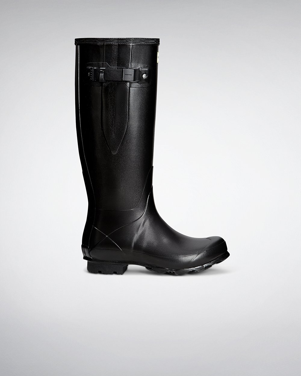 Women Hunter Norris Field Side Adjustable | Tall Rain Boots Black | NZ-80196-AHLZ